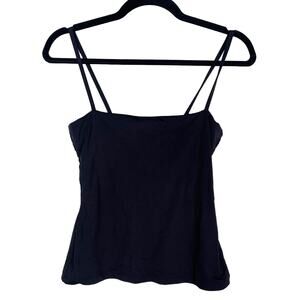 Kookai Womens 1 / 38 / Medium Black Carlton Tank Top Camisole Square Neck Slim